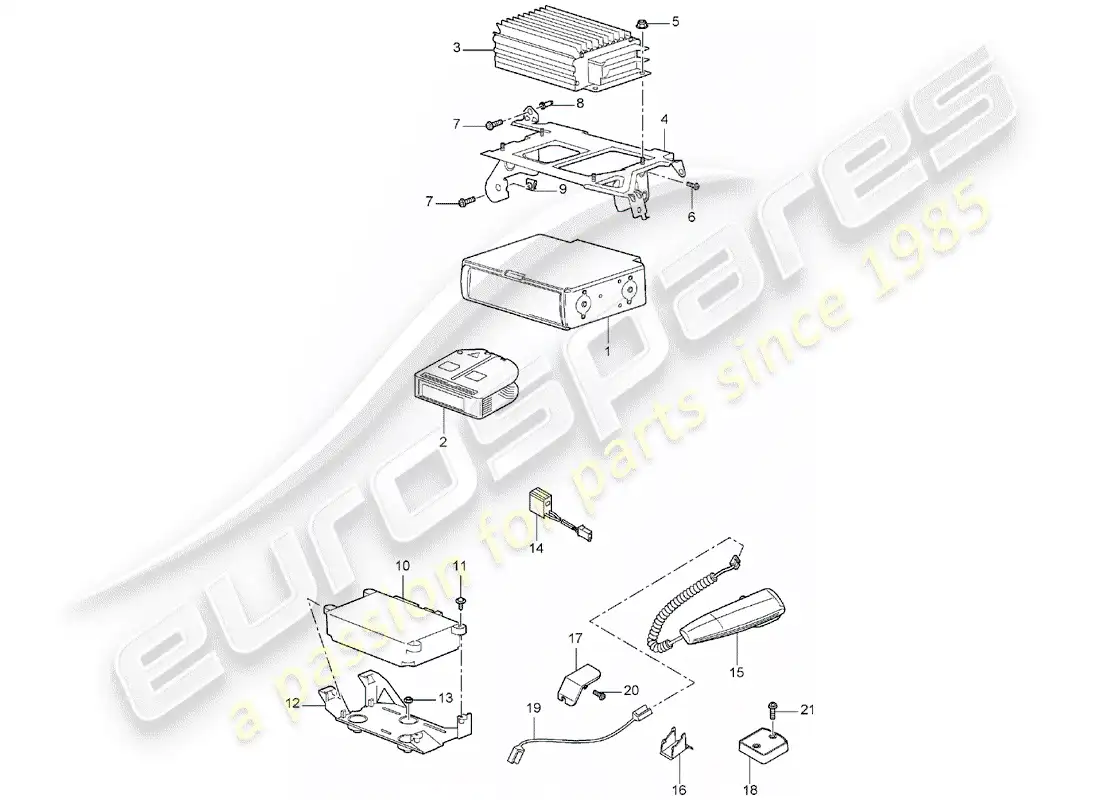 porsche 2005 (cayenne e1 9pa) amplifier part diagram