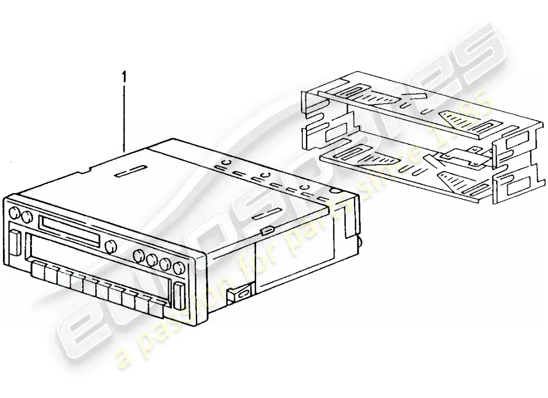 porsche 1990 (tequipment) radio unit parts diagram