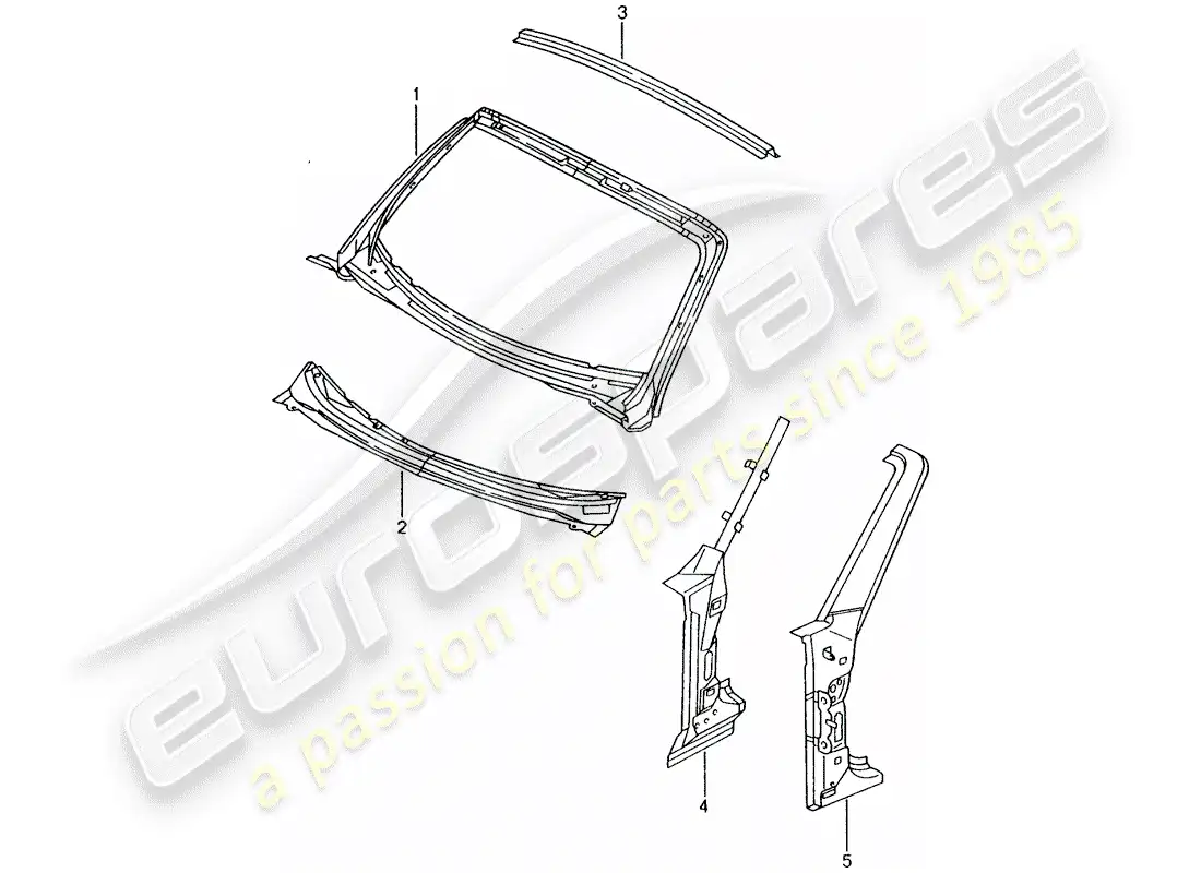porsche 2003 (986 boxster) cowl parts diagram
