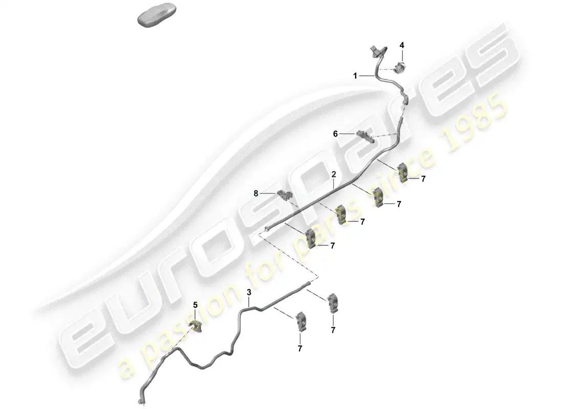porsche 2020 (718 boxster spyder) vacuum line parts diagram