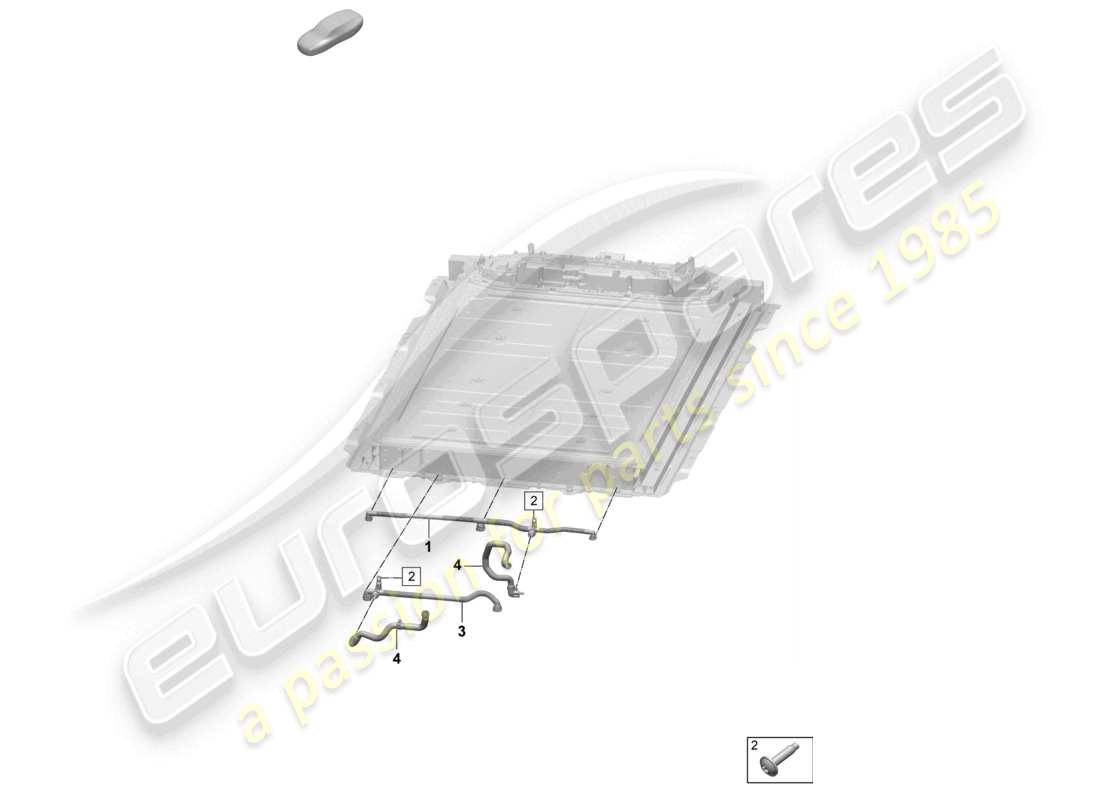 porsche 2025 (macan-e) coolant cooling system high-voltage battery part diagram