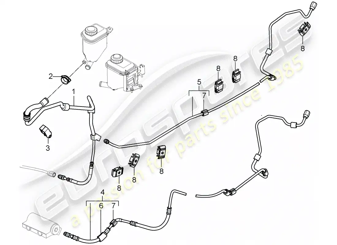 porsche 2009 (cayenne e1 9pa) stabilizer part diagram