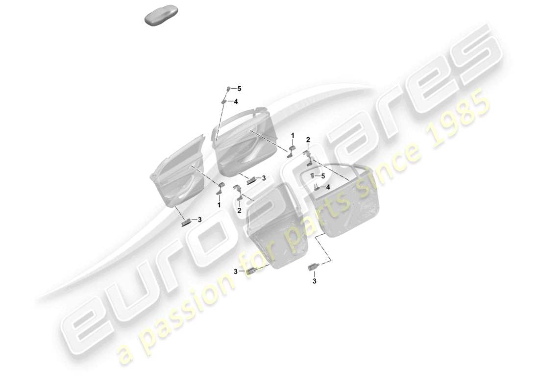 porsche 2025 (panamera 976) interior light doors part diagram