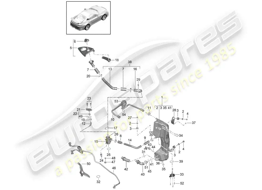 porsche 2014 (991-1 r/gt3/rs) engine (oil press./lubrica.) parts diagram