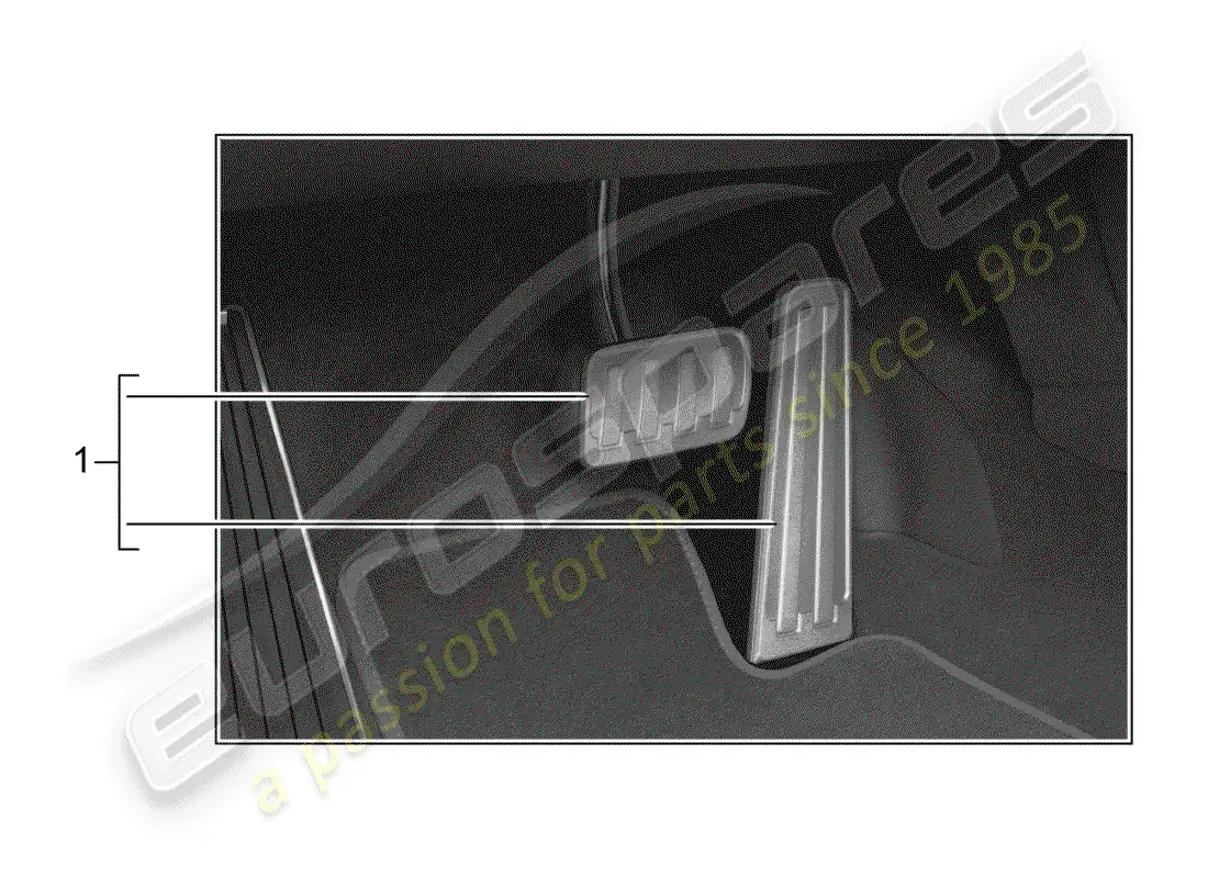 porsche 2010 (tequipment) pedal cap parts diagram