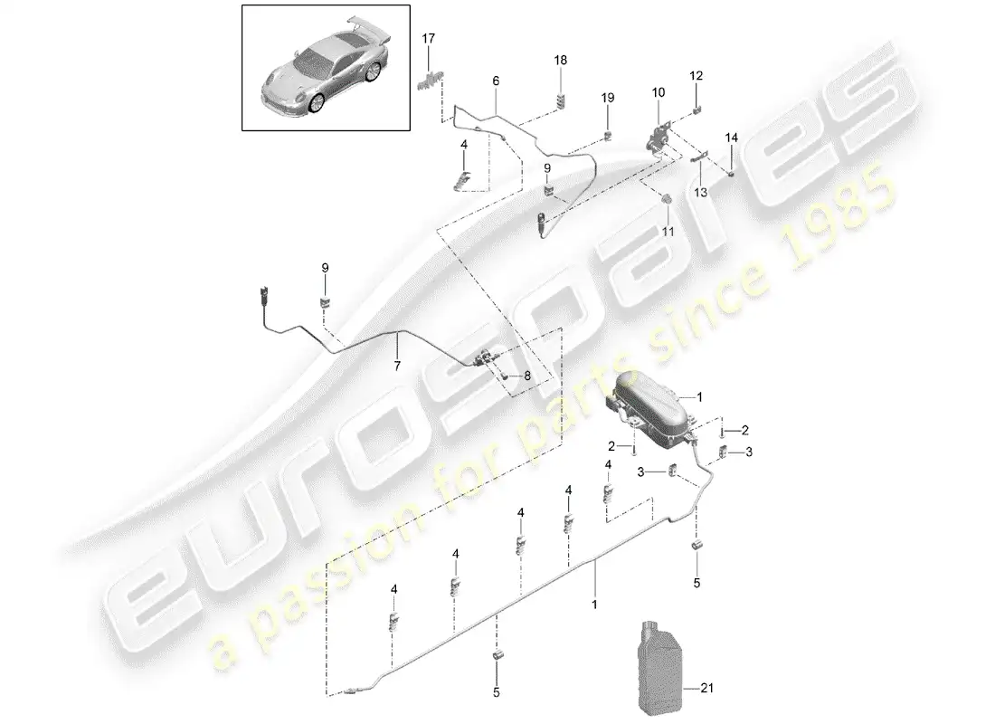 porsche 2019 (991-2 r/gt3/rs) adaptive suspension parts diagram