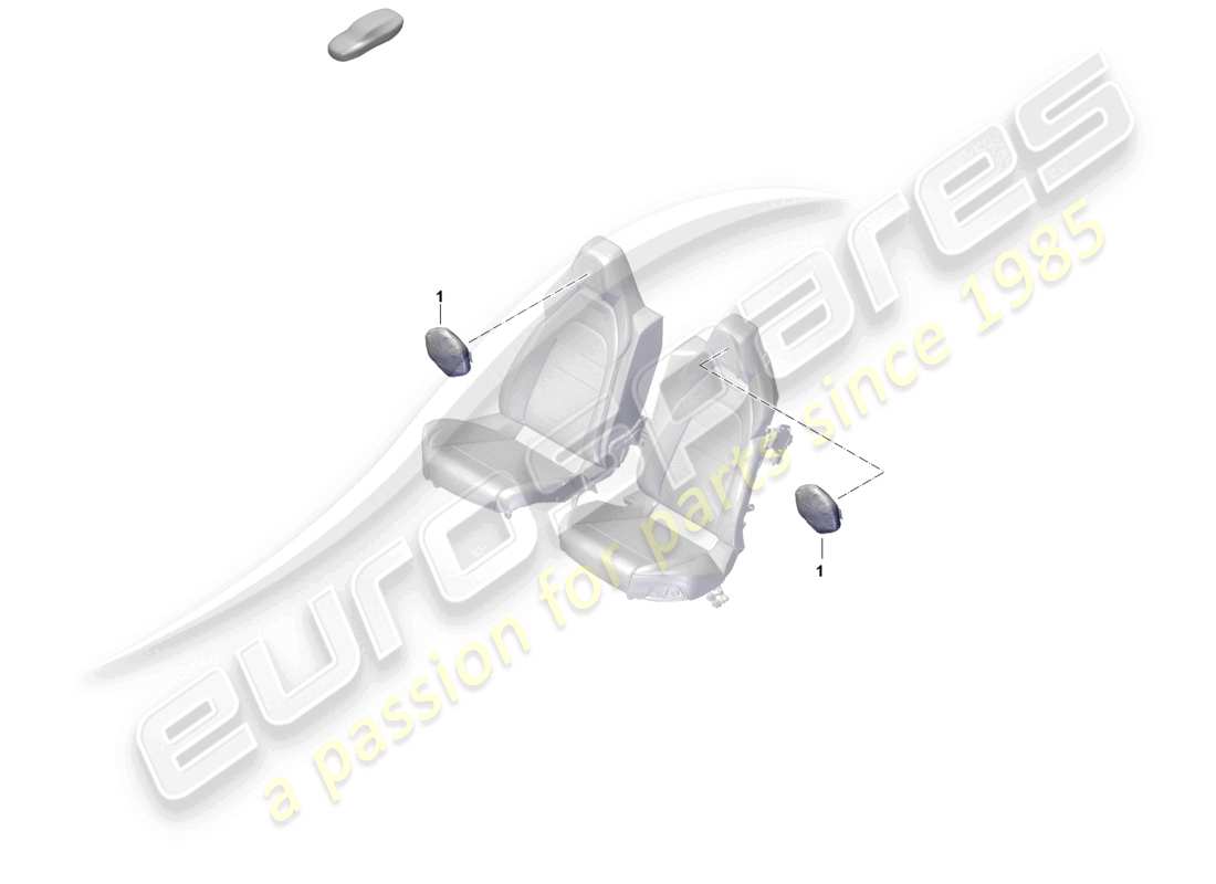 porsche 2026 (panamera 976) comfort cushion for full head restraint back seat part diagram