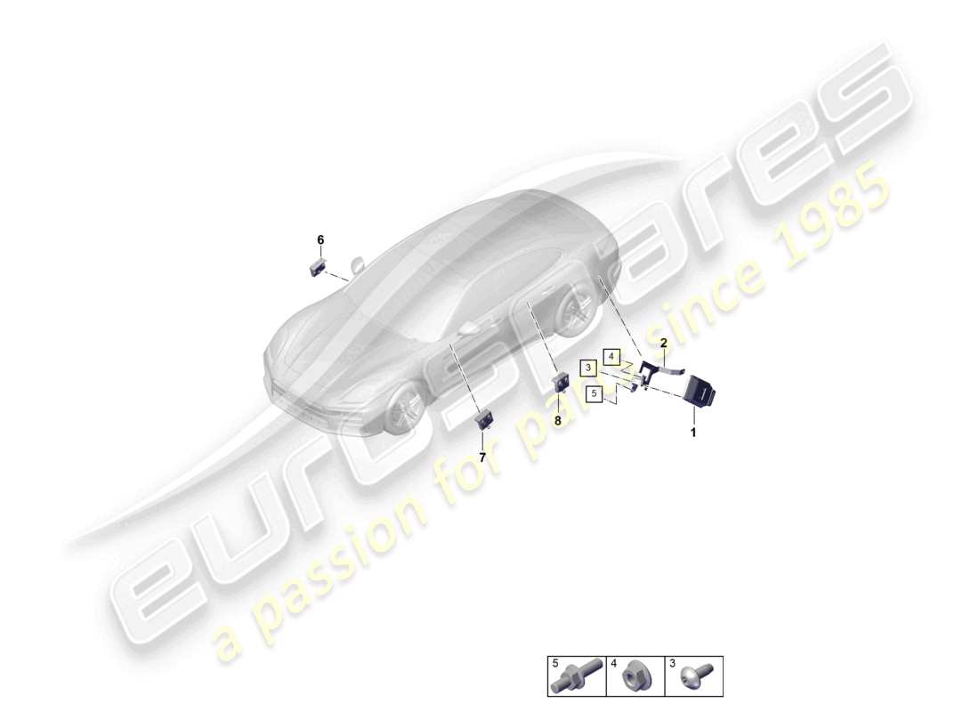 porsche 2026 (panamera 976) control unit for chassis door control unit part diagram