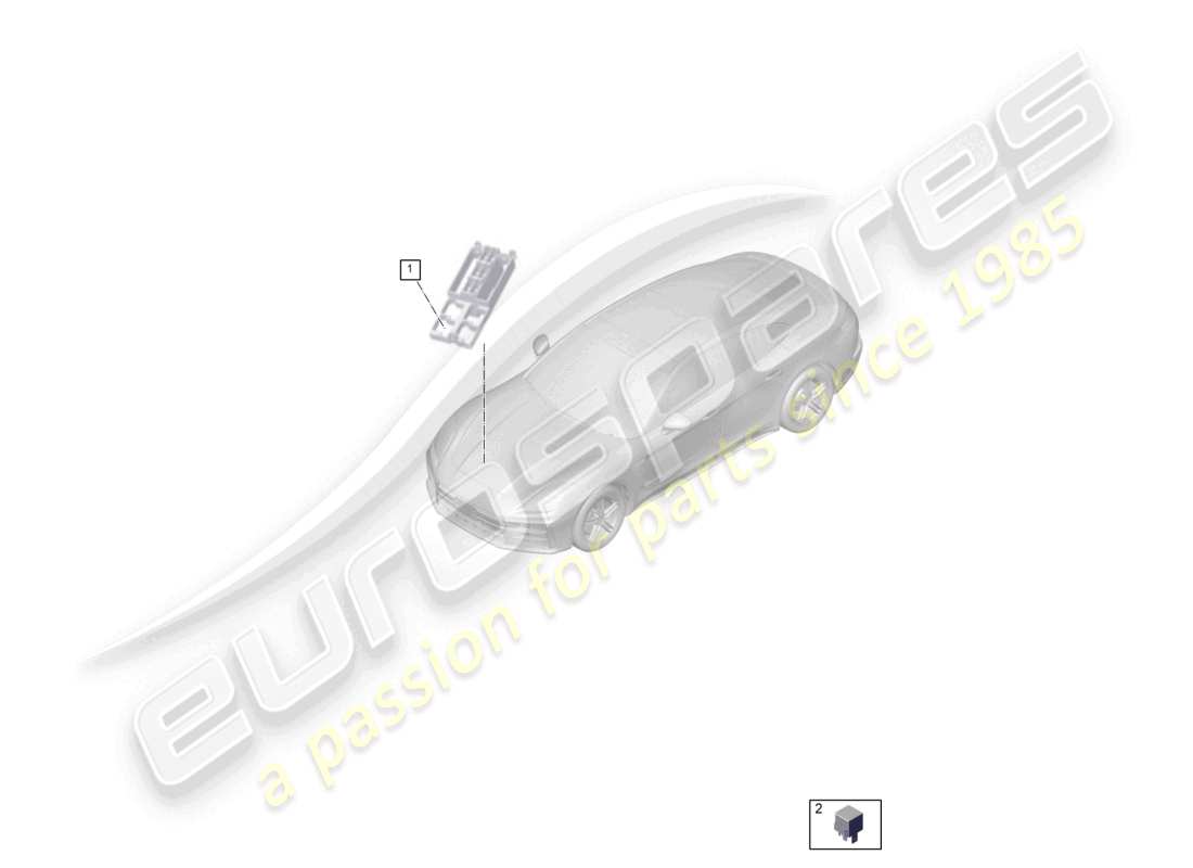 porsche 2026 (panamera 976) relay box engine bay right part diagram