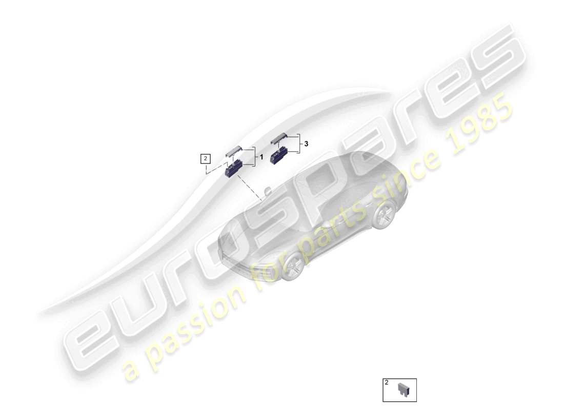porsche 2026 (panamera 976) fuse box flat fuse front seats a-pillar right part diagram