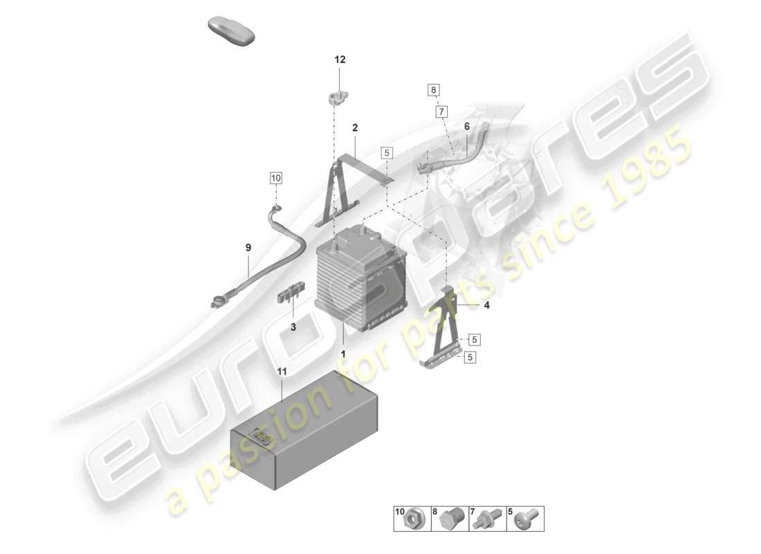 porsche 2023 (taycan 9j1-1) lithium battery part diagram
