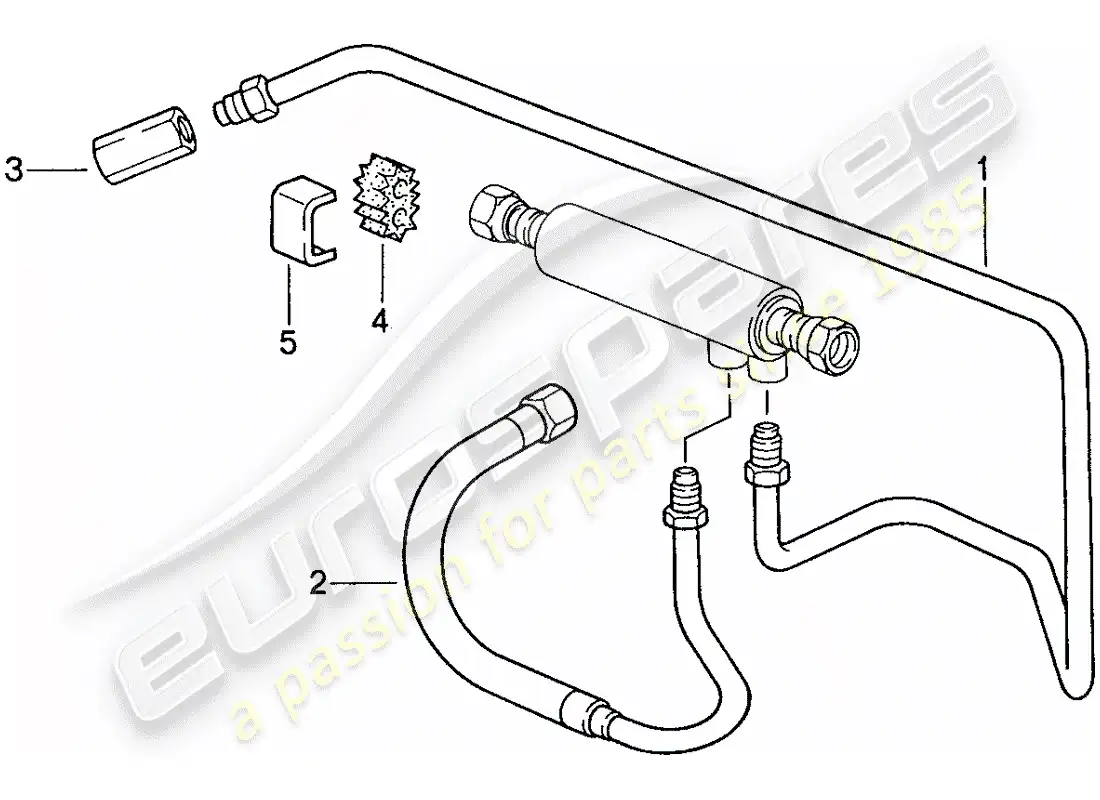 porsche 1990 (928) fuel cooling parts diagram