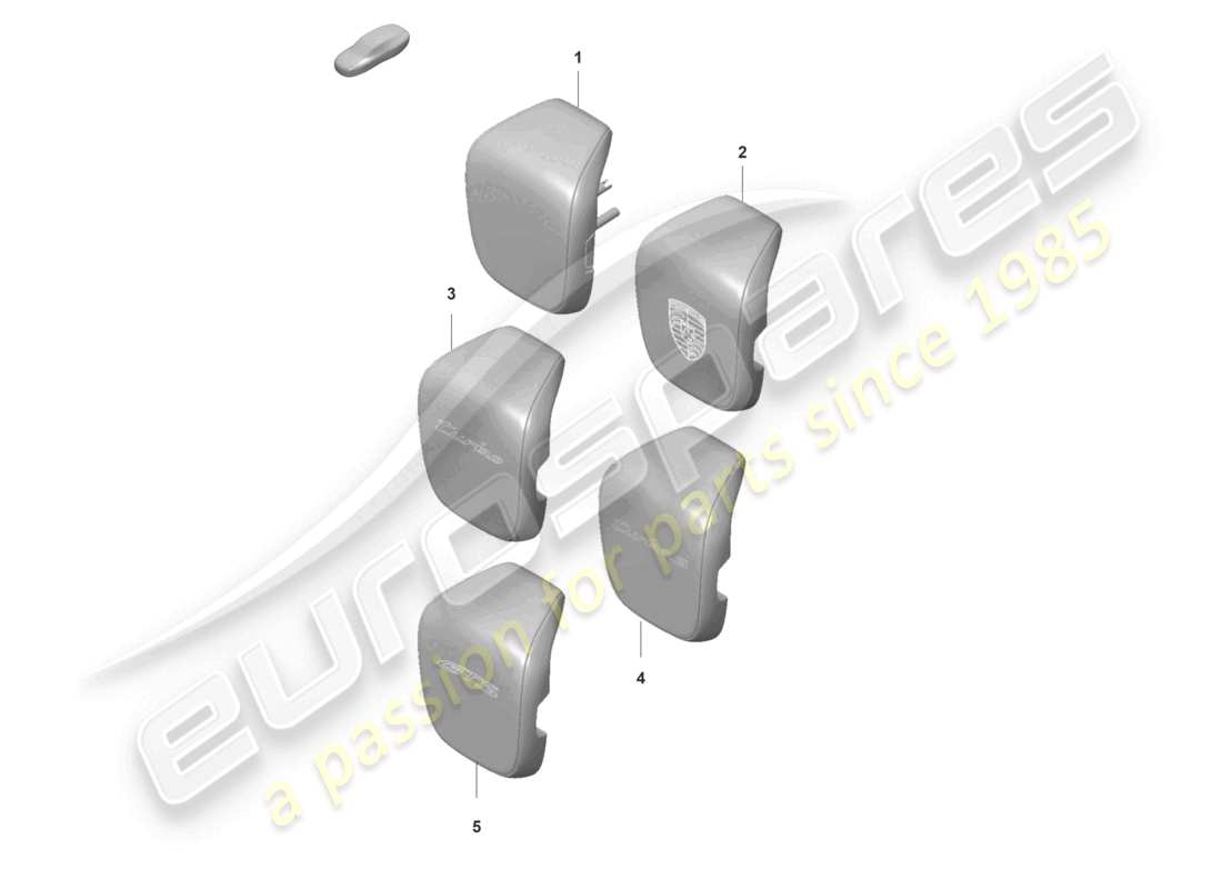 porsche 2021 (taycan 9j1-1) head restraint part diagram