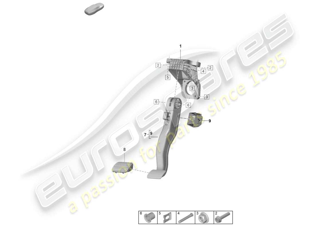 porsche 2025 (panamera 976) brake pedal part diagram
