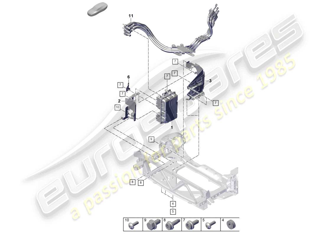 porsche 2026 (panamera 976) power and control electronics- for electric drive part diagram