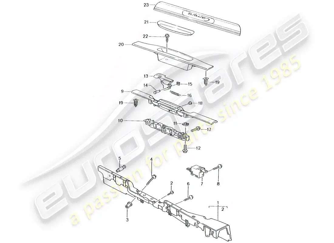 porsche 2000 (996) lining - sill parts diagram