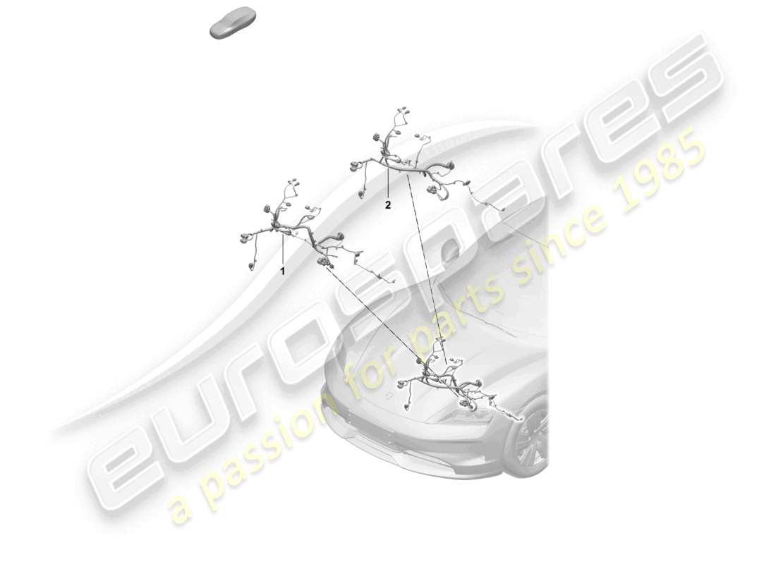 porsche 2026 (taycan 9j1-2) wiring harness for gearbox front wiring set for servotronic part diagram