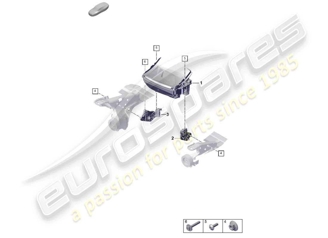 porsche 2025 (cayenne e3 pa) head-up display part diagram