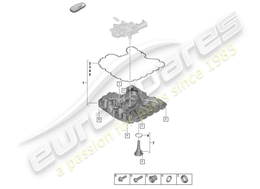 porsche 2024 (992-2) oil sump part diagram