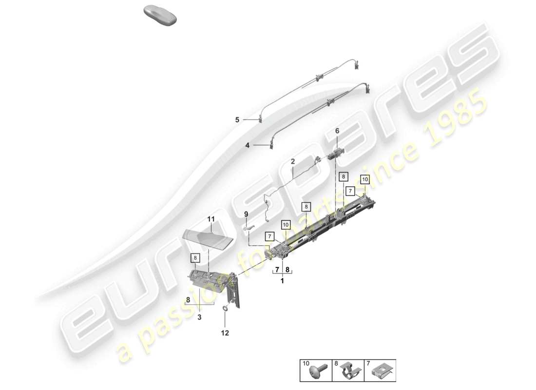 porsche 2021 (992-1 turbo / s) flap side actuator part diagram