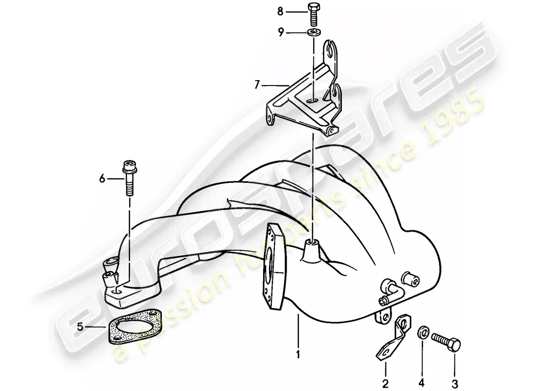 porsche 1986 (924s) l-jetronic - 3 parts diagram