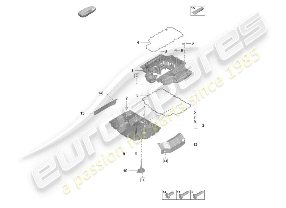 porsche 2021 (992-1 turbo / s) oil sump part diagram