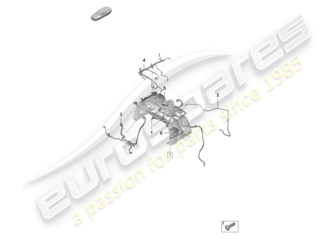 porsche 2024 (992-2) vacuum system engine part diagram