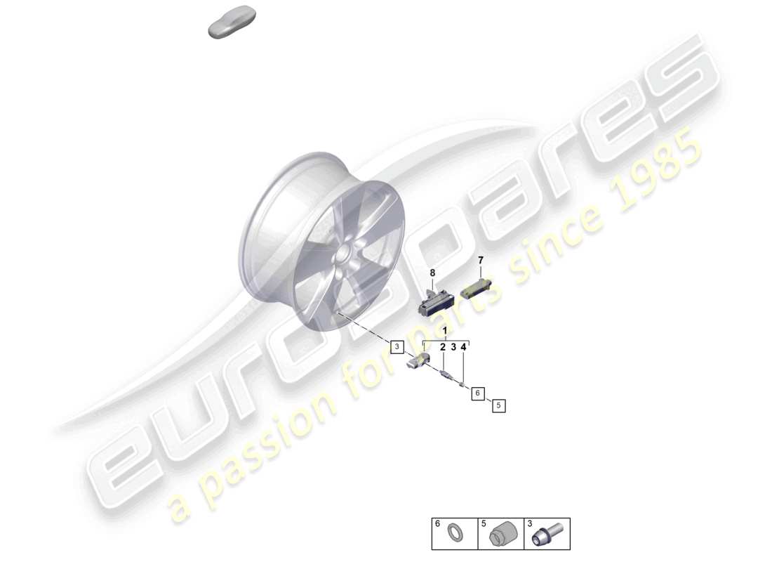 porsche 2025 (cayenne e3 pa) tyre pressure control system part diagram