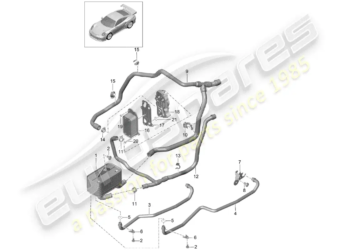porsche 2014 (991-1 turbo) - pdk - parts diagram