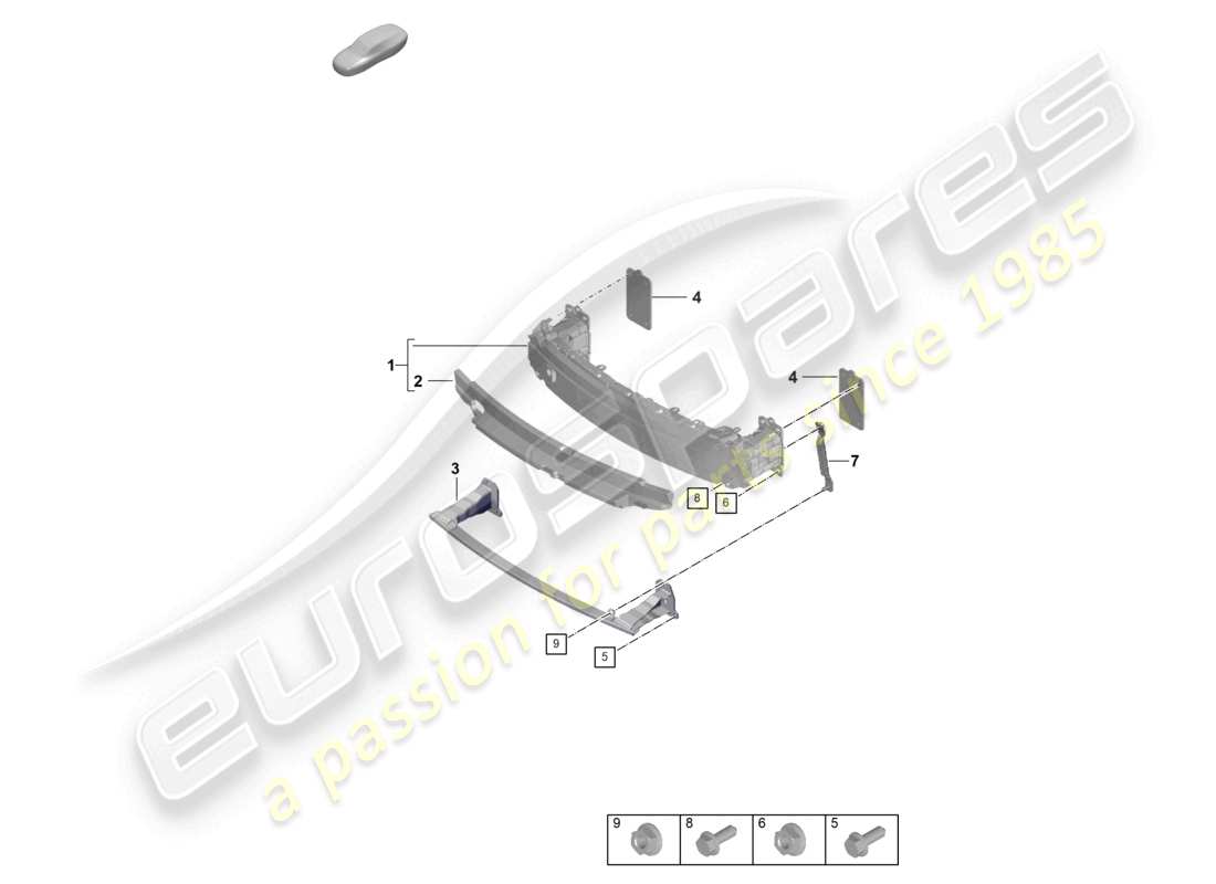porsche 2025 (992-2 turbo / s) bumper carrier front part diagram