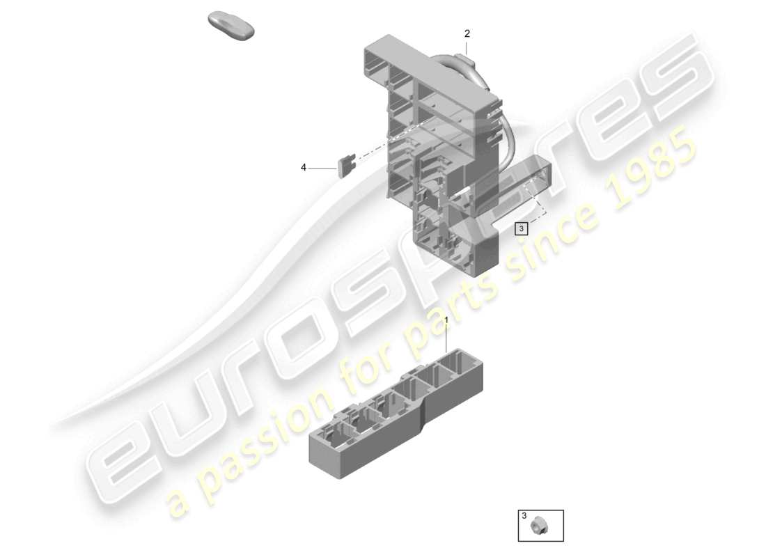 porsche 2023 (718 boxster spyder) central electrics rear for luggage compartment part diagram