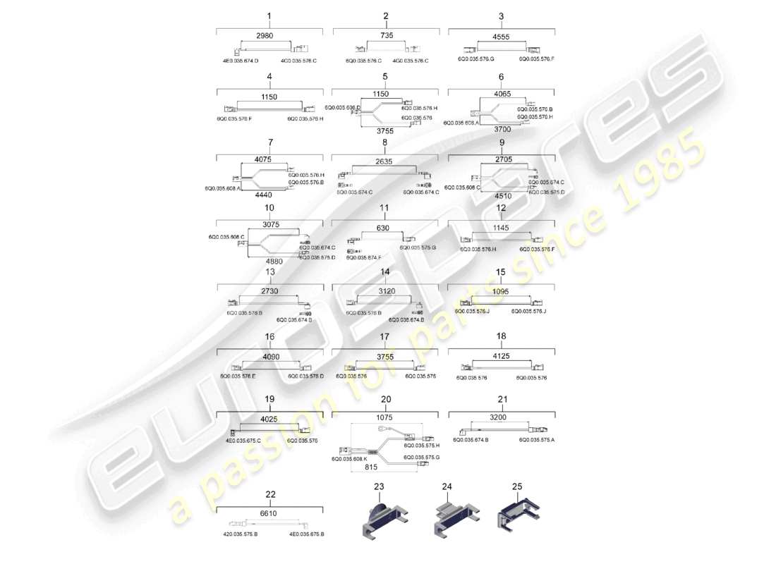 porsche 2026 (macan) single wire connecting line aerial aerial amplifier part diagram