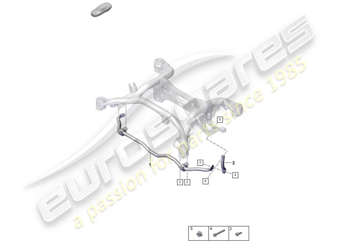 porsche 2025 (cayenne e3 pa) anti-roll bar rear axle part diagram