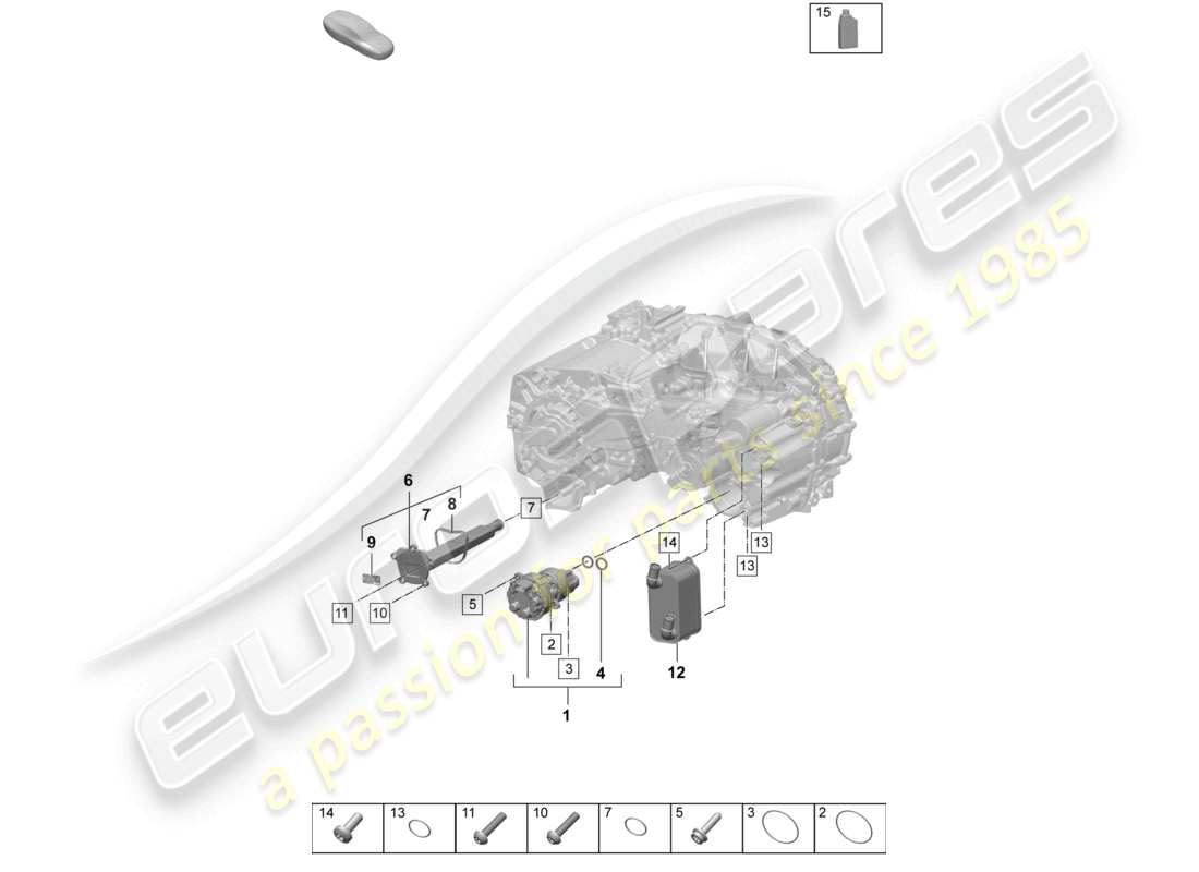 porsche 2025 (macan-e) traction motor for elec. drive macan 4 rear axle macan oil pump part diagram