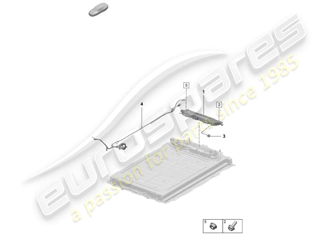 porsche 2025 (macan-e) spare battery electric drive control unit for battery monitoring part diagram
