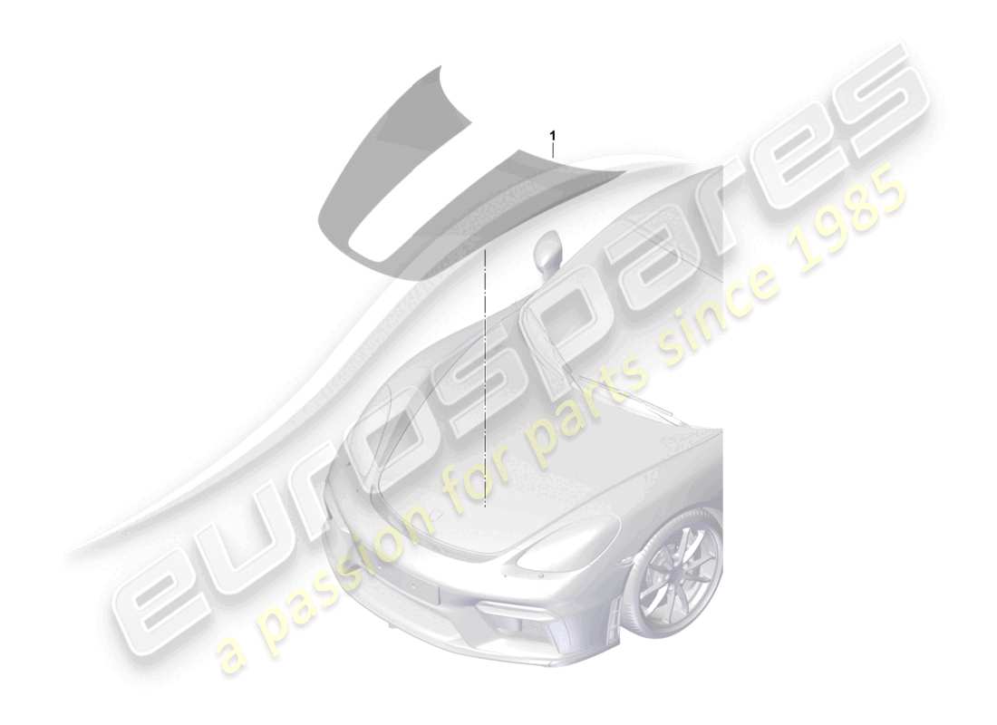 porsche 2023 (718 cayman gt4) painting stencil part diagram