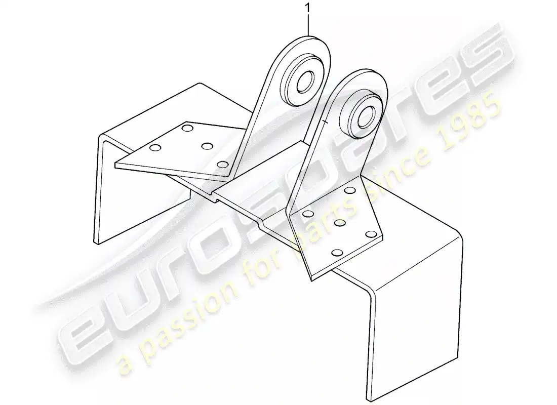porsche 1971 (911) seat belt - installation kit - with: - automatic - for service installation parts diagram