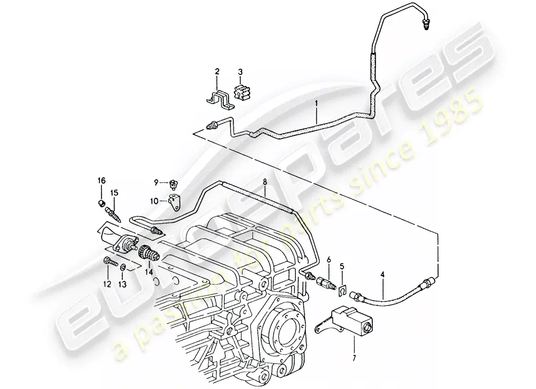 porsche 1995 (928) automatic transmission - lock control 2 parts diagram