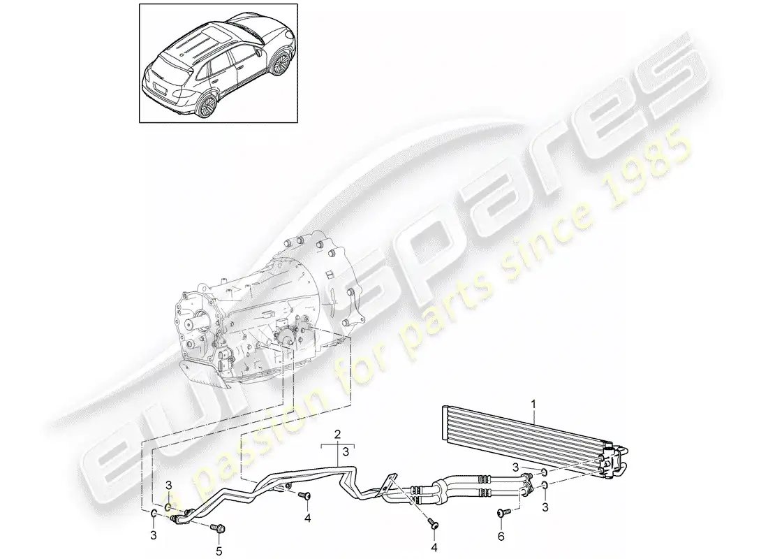 porsche 2014 (cayenne e2 92a) tiptronic part diagram