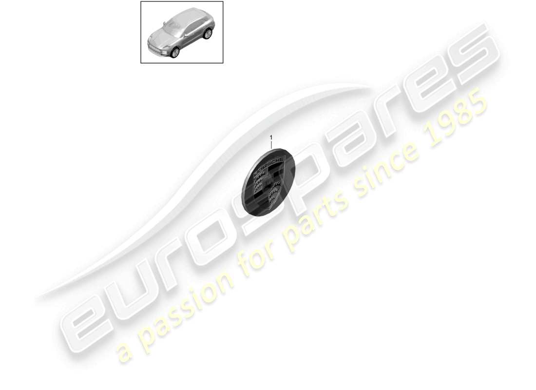 porsche 2021 (macan) hub cap parts diagram
