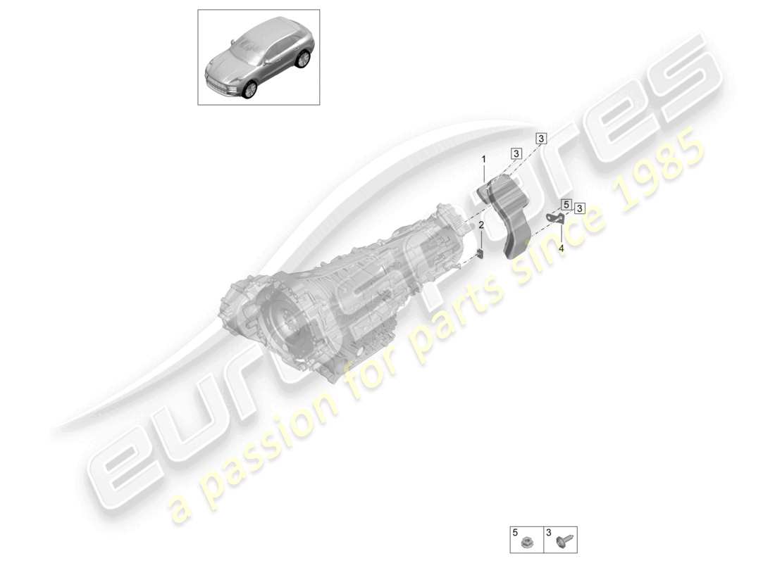 porsche 2021 (macan) air guide transfer box parts diagram