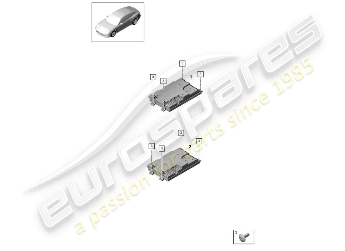 porsche 2021 (panamera 971-1) amplifiers parts diagram