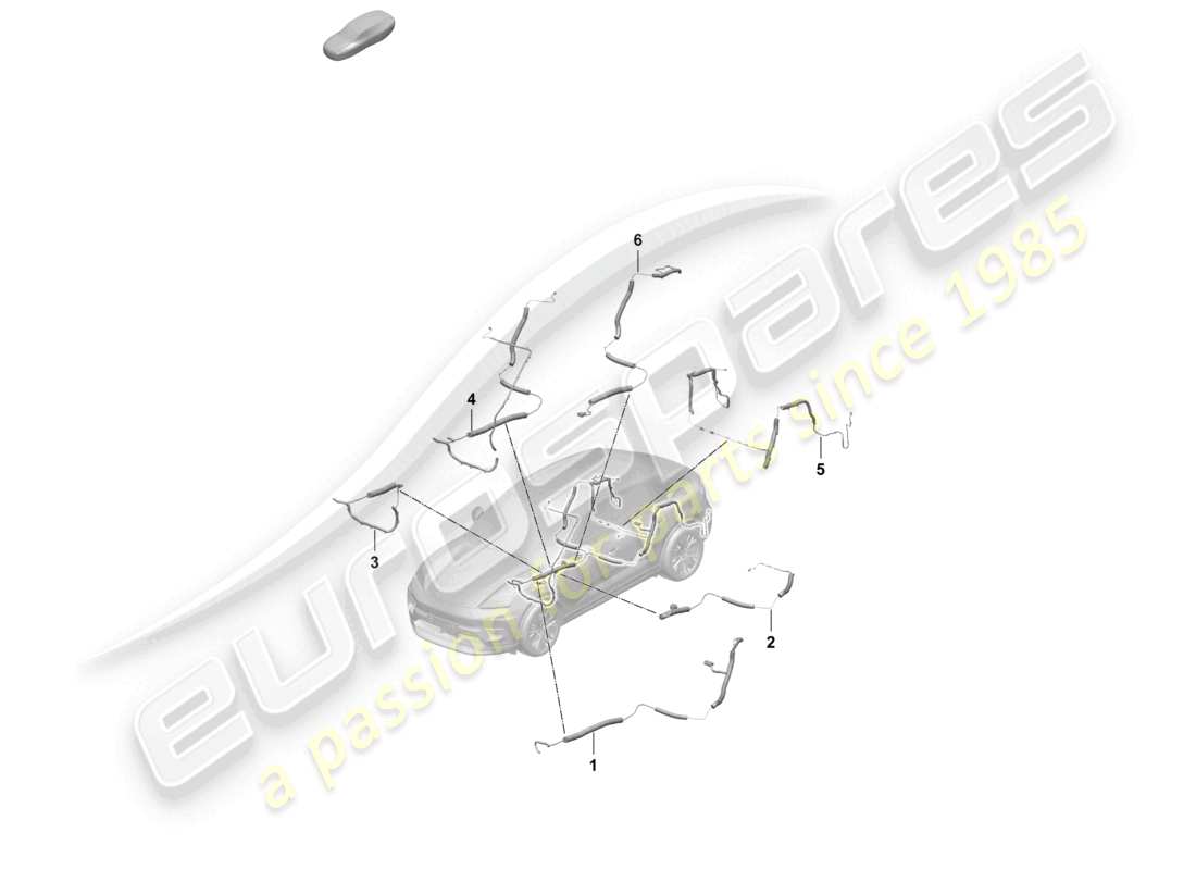 porsche 2025 (macan-e) part section wiring harness rear parts diagram