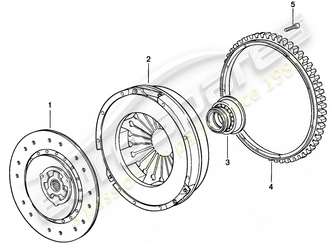 porsche 1979 (924) clutch parts diagram