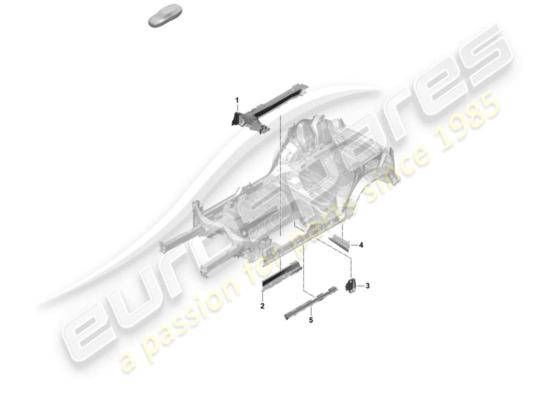 porsche 2025 (cayenne e3 pa) frame side member part diagram