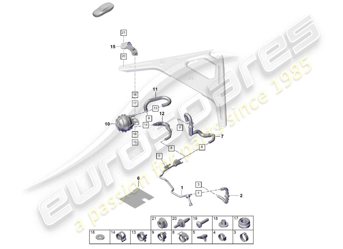 porsche 2025 (cayenne e3 pa) breather line tank ventilation part diagram