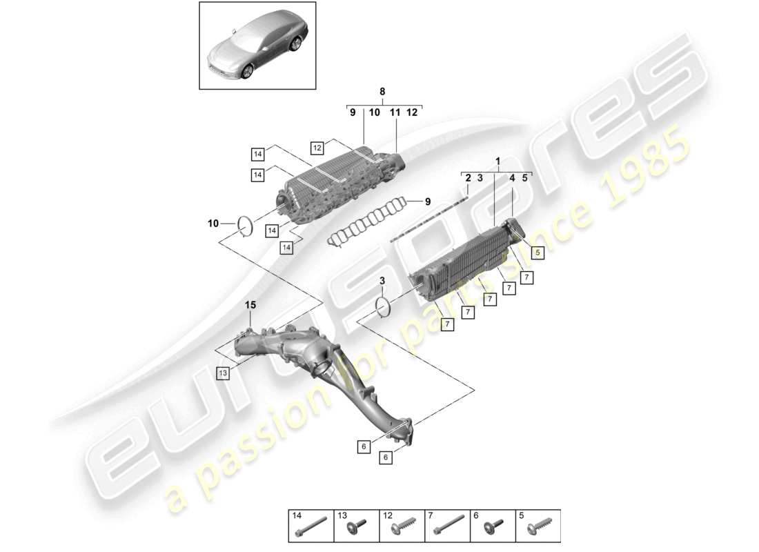 porsche 2021 (panamera 971-1) intake manifold parts diagram