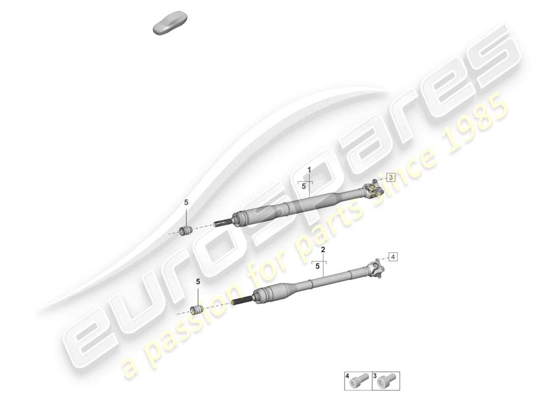 porsche 2024 (992-1) cardan shaft parts diagram