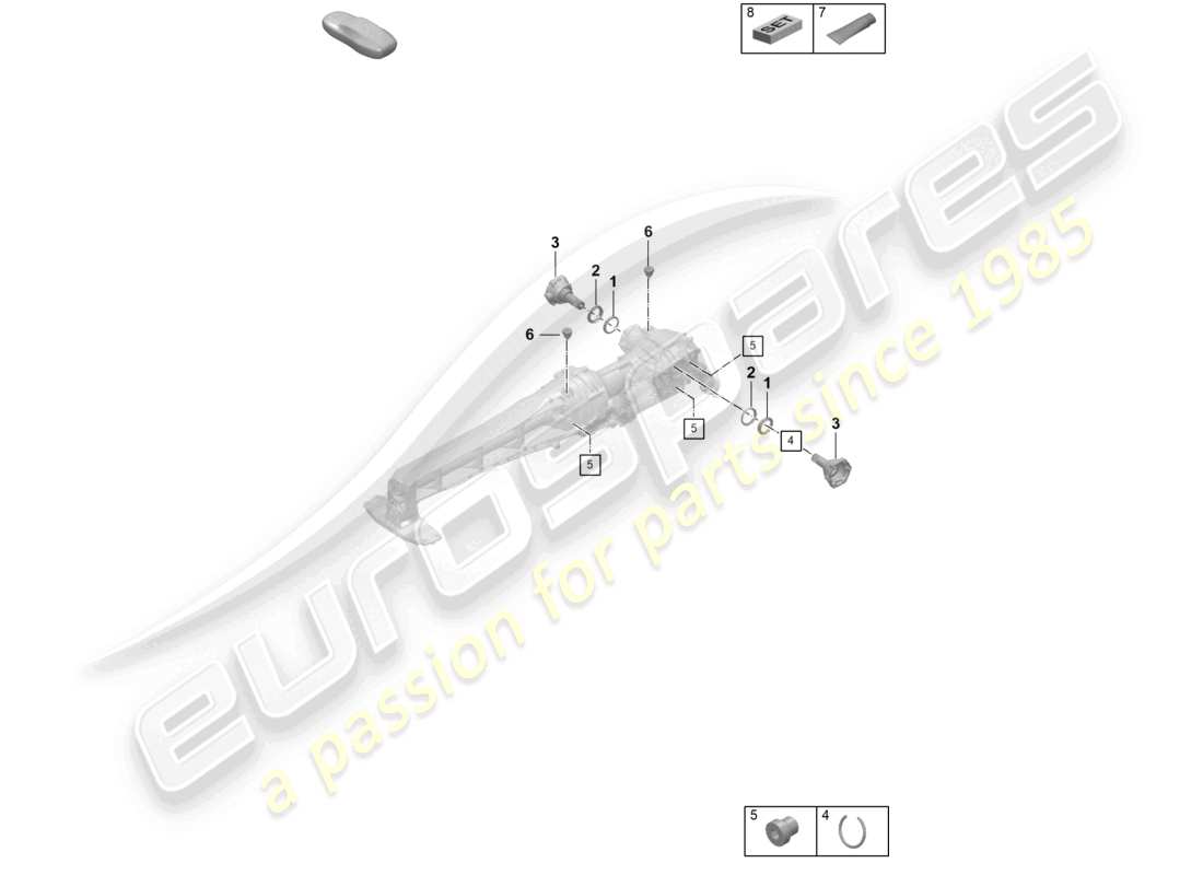 porsche 2026 (992-2 turbo / s) front axle differential individual parts part diagram