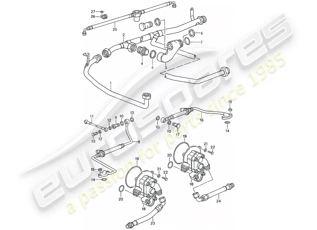 a part diagram from the porsche 959 parts catalogue